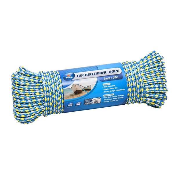 Zenith Polypropylene Film Rope 8mm x 30m