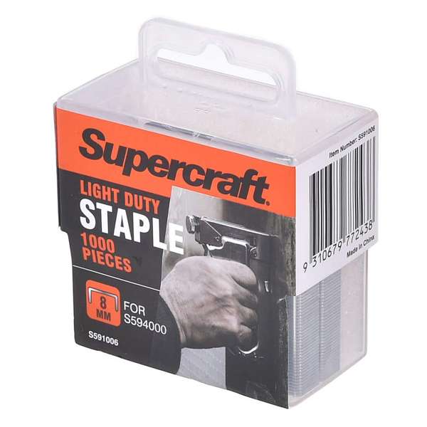 Supercraft Staple Light Duty 8mm - 1000 Pieces