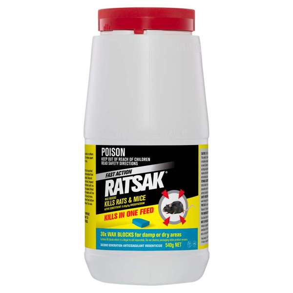 Ratsak Fast Action Waxblocks 540g