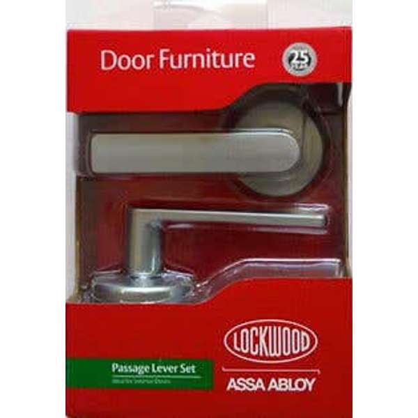 Lockwood Passage Leverset Velocity Element Satin Chrome Pearl 63mm