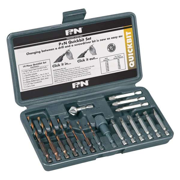 P&N Quickbit Impact Drill Set - 19 Piece