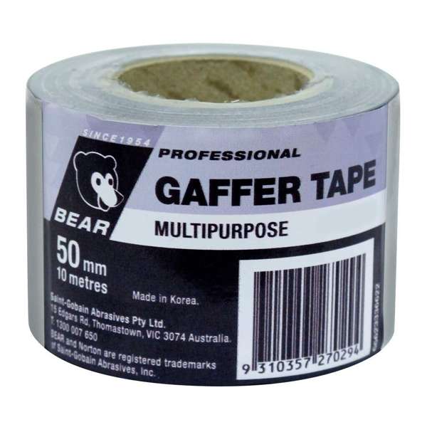 Bear Gaffer Tape Silver 50mm x 10m