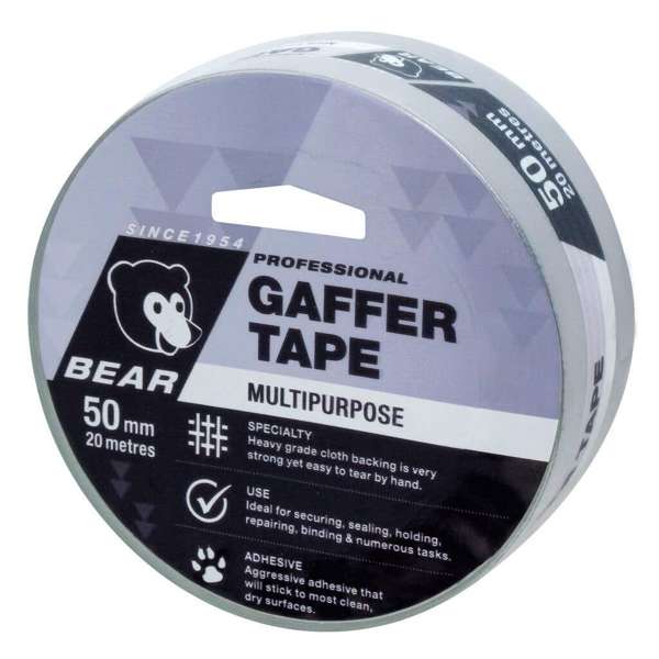 Bear Gaffer Tape Silver 50mm x 20m