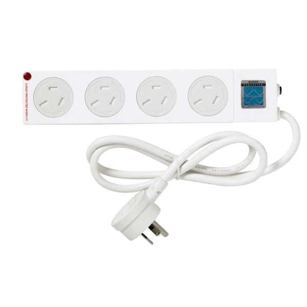 HPM 4 Outlet Surge Protection Child Safe Powerboard