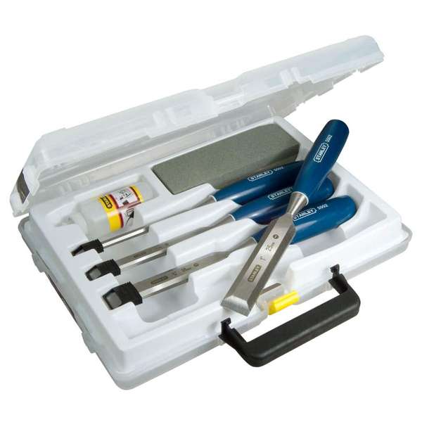 Stanley Chisel Set With Oil Stone - 6 Piece