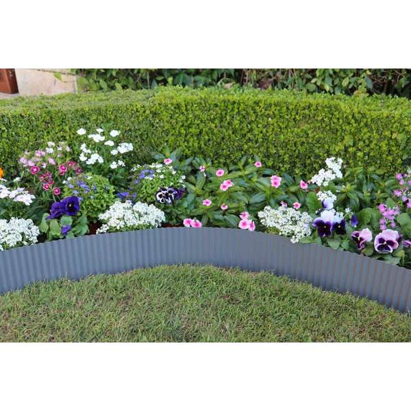 Greenlife Garden Edging Metal Slate Grey 6m x 150mm