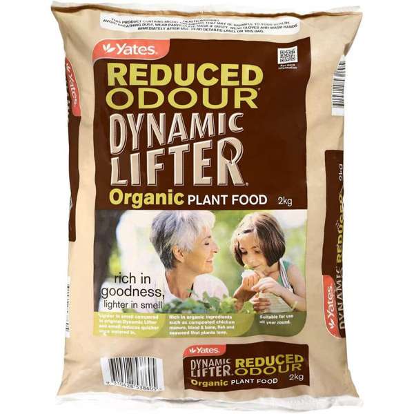 Yates Dynamic Lifter Reduced Odour Soil Improver & Plant Fertiliser 2kg