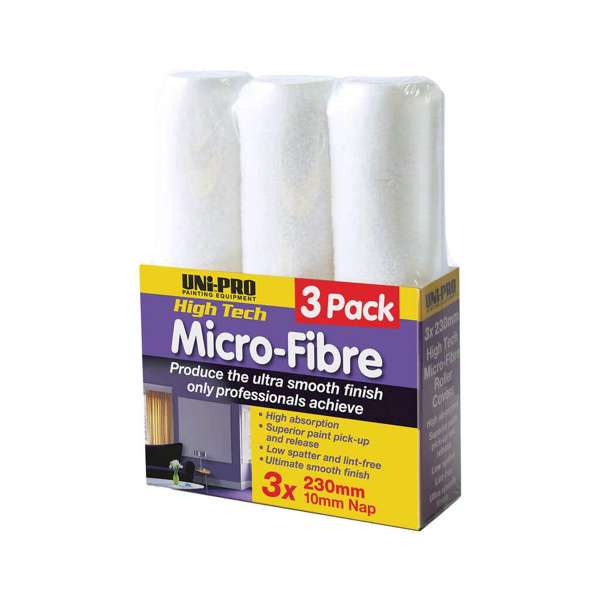 Uni-Pro Micro-Fibre Roller Cover - 3 Pack