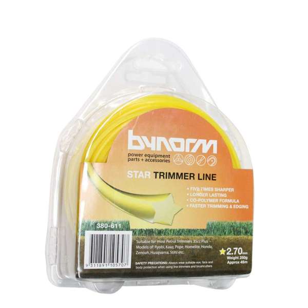 Bynorm Star Whipper Snipper Cord Yellow 2.7mm 250g