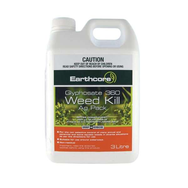 Earthcore Glyphosate 360 Weed Killer Concentrate 3L