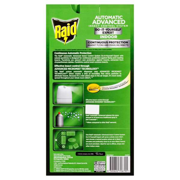 Raid Automatic Advanced Indoor Pest Control System Indoor 305g