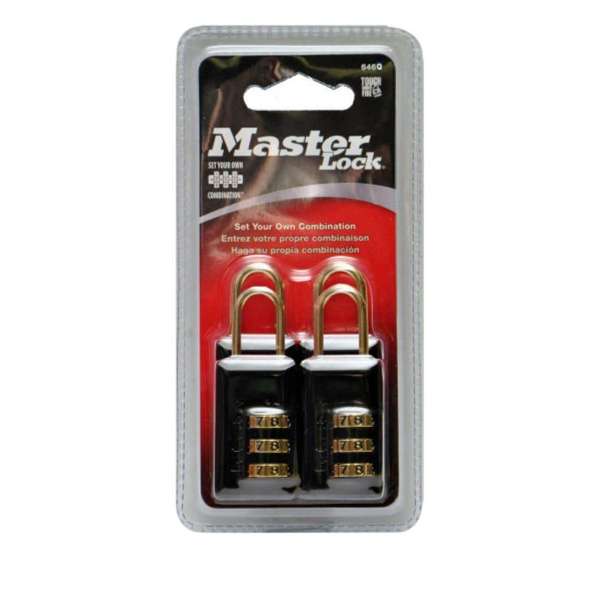 Master Lock Combination Padlock 20mm - 4 Pack