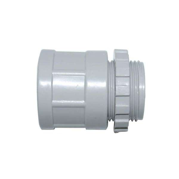 Tripac PVC Adaptor Plain to Screw Grey 20mm