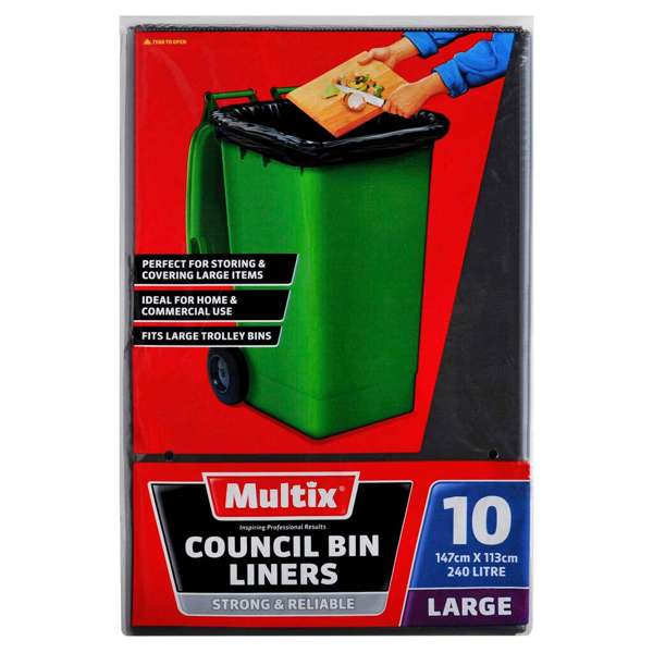 Multix Council Bin Liners Large - 10 Pack