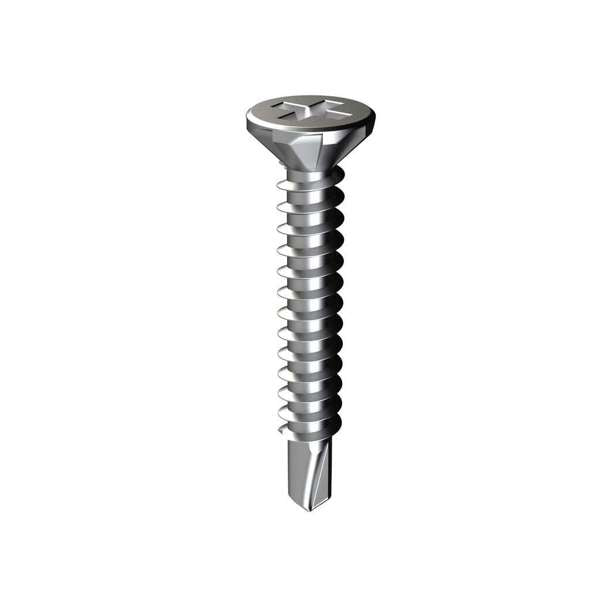 Bremick Screw Countersunk Rib Metal 8g x 30mm - 100 Pack