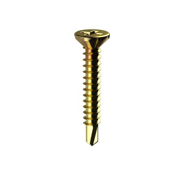 Bremick Screw Countersunk Rib Metal Zinc Plated 30mm - 50Pack