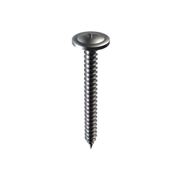 Bremick Screw Button Head Needle Point C3 Galvanised 8g x 30mm - 100 Pack