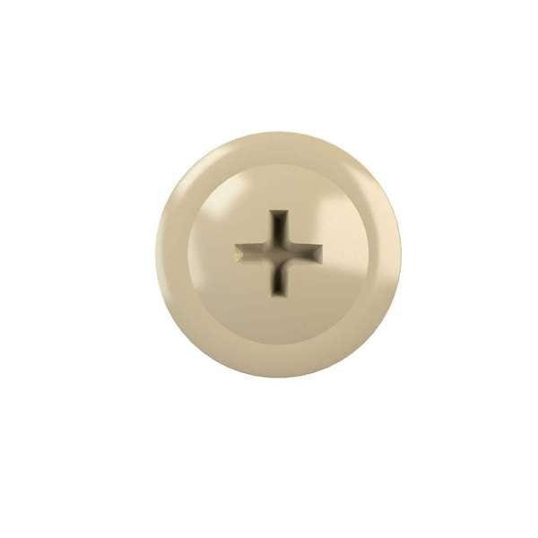 Bremick Screw Button Head Needle Point White 20mm - 100 Pack