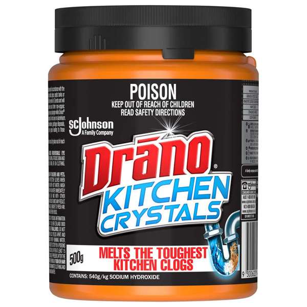 Drano Kitchen Crystals Drain Cleaner 500g