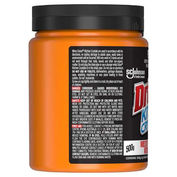 Drano Kitchen Crystals Drain Cleaner 500g