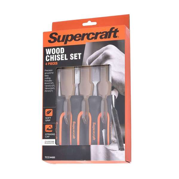 Supercraft Wood Chisel Set - 4 Pack