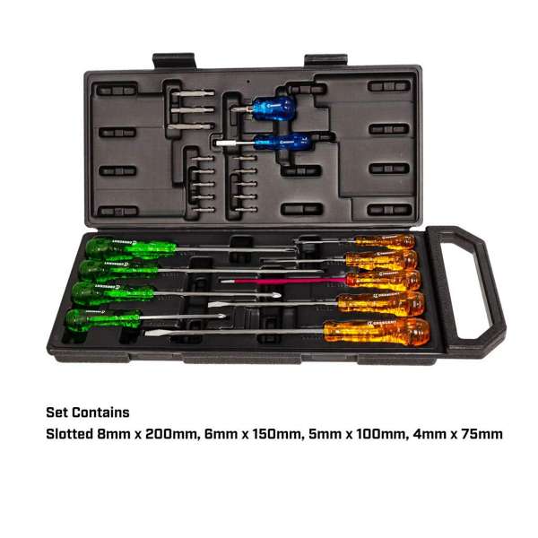 Crescent Tri Lobe Acetate Handle Screwdriver Set - 25 Piece