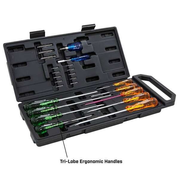 Crescent Tri Lobe Acetate Handle Screwdriver Set - 25 Piece