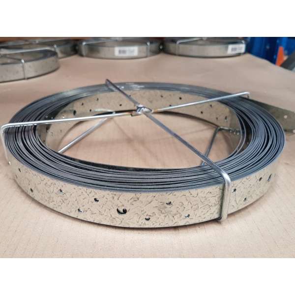 Wilmaplex Hoop Iron 30mm x 1.0mm x 15m Punched