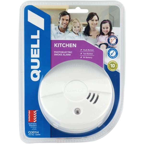 Quell Photoelectric Smoke Alarm for Kitchen with Hush/Test