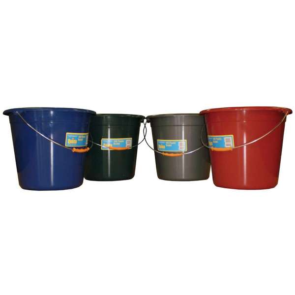 Queen Plastic Bucket with Metal Handle Assorted Colours 10L