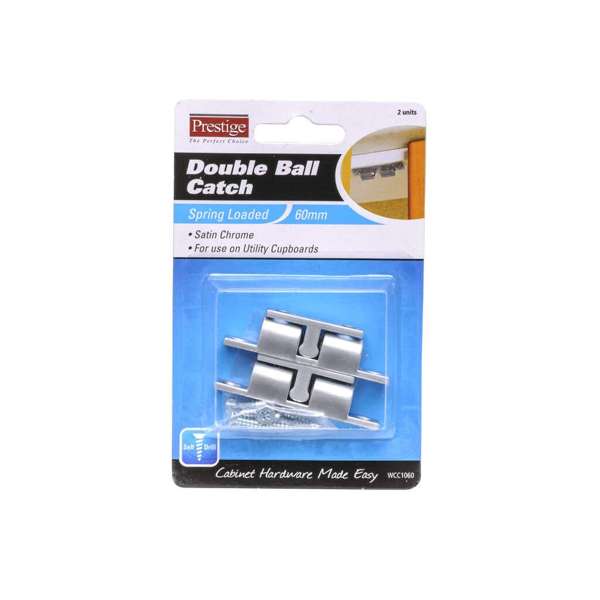 Prestige Double Ball Catch Satin Chrome Plated 60mm