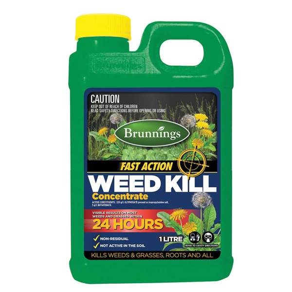 Brunnings Fast Action Weed Kill Concentrate 1L