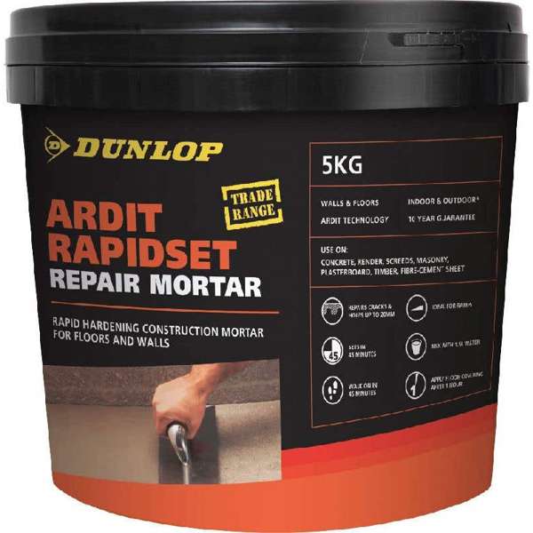 Dunlop Ardit Rapidset Repair Mortar 5kg