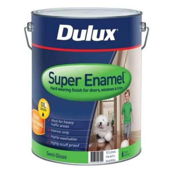 Dulux Super Enamel Semi Gls Vivid Wh 10L