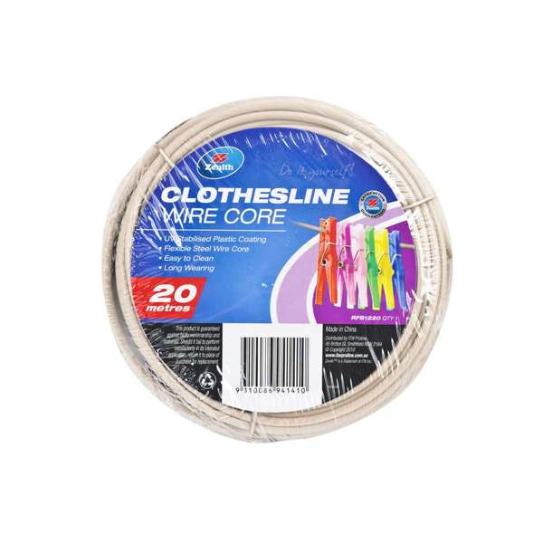 Zenith Clothesline Wire Core Beige 3.7mm x 20m