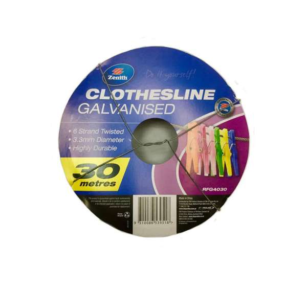 Zenith Clothesline Galvanised Cord 30m