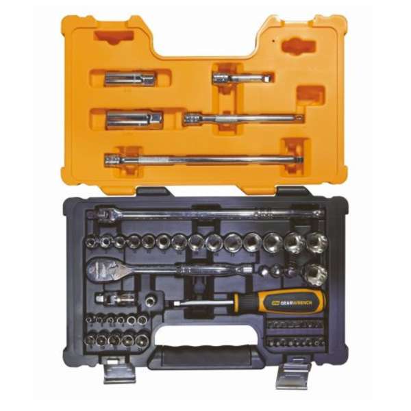 Gearwrench 1/4 & 3/8‚Äù Drive Metric & SAE Socket Set - 57 Piece