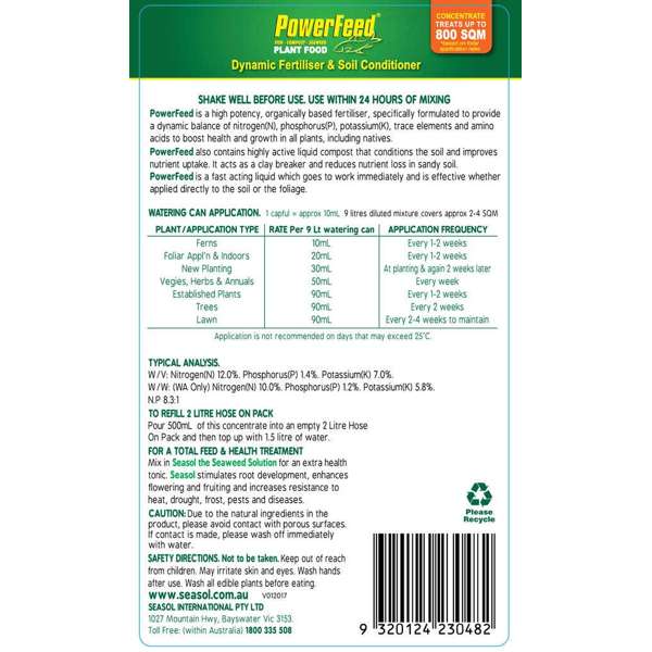 PowerFeed Fertiliser Concentrate 4L