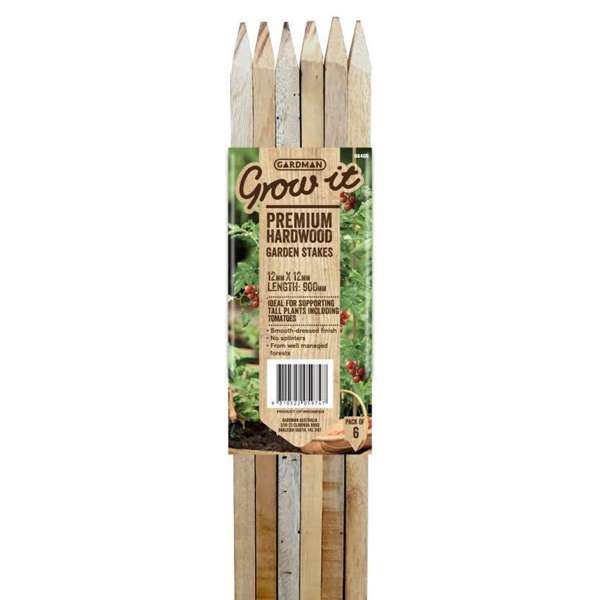 Gardman Hardwood Stakes 12 x 12 x 900mm - 6 Pack