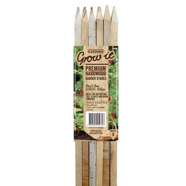 Gardman Hardwood Stake 19 x 19 1500mm - 6 Pack