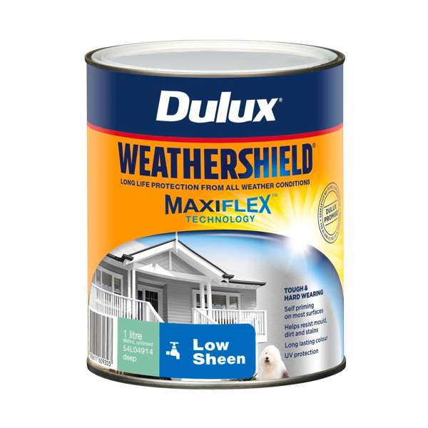 Dulux 1L Deep Low Sheen Weathershield Exterior Paint