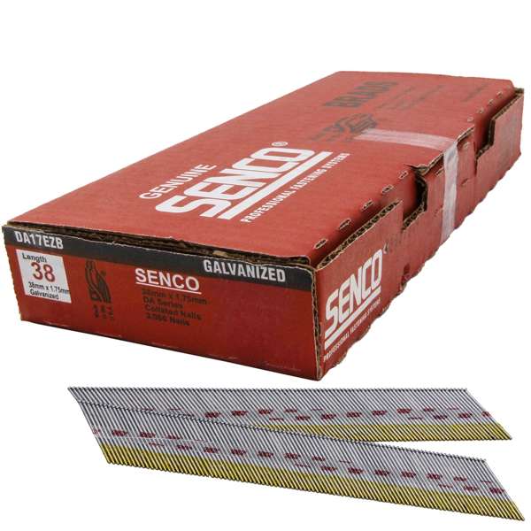 Senco 38mm x 1.75g Galvanised Collated DA Brad Nails - 3000 Pack