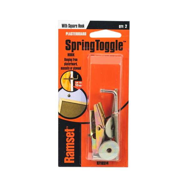 Ramset SpringToggle With Square Hook 10kg - 2 Pack