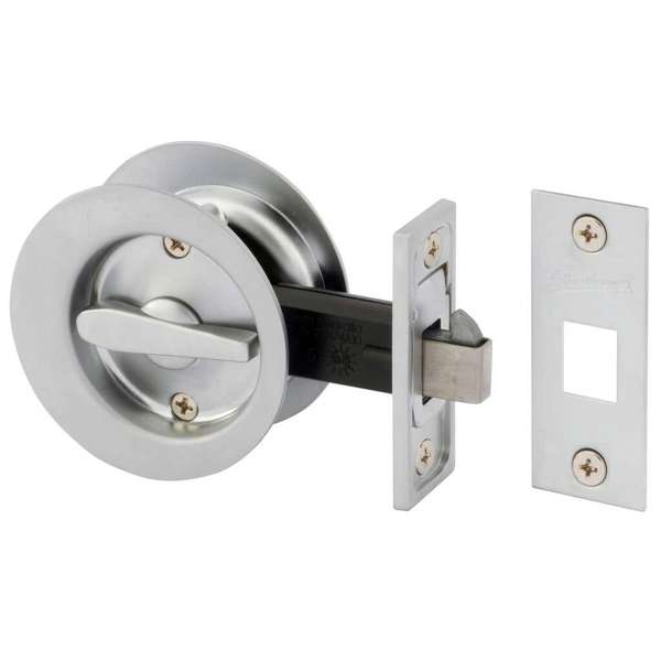 Gainsborough Sliding Cavity Set Circular Privacy Satin Chrome