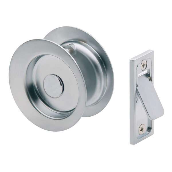 Gainsborough Sliding Cavity Set Circular Passage Satin Chrome