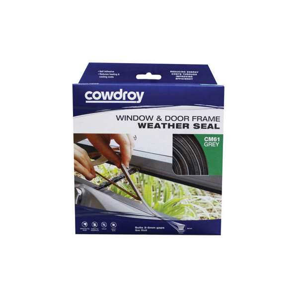 Cowdroy Brush Window & Door Weather Seal Grey 7 x 9mm CM61