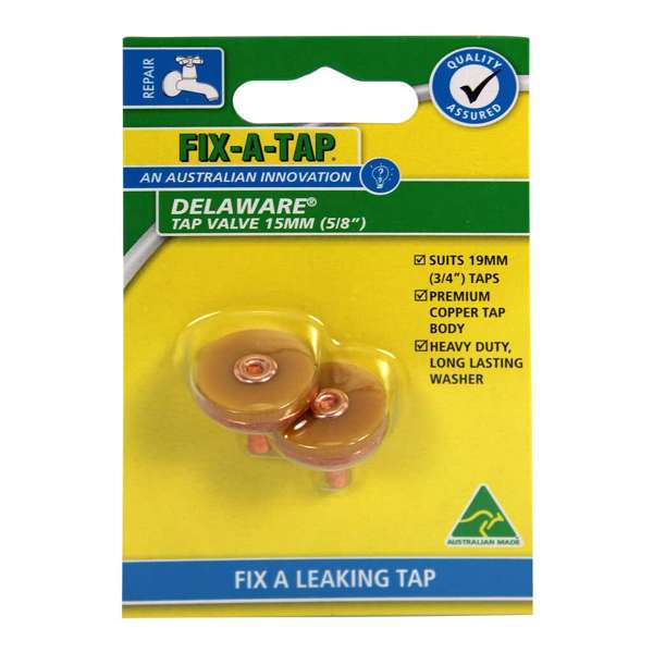 Fix-A-Tap Delaware Tap Valve 15mm - 2 Pack