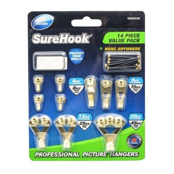 Zenith SureHook Picture Hanger Kit - 14 Piece