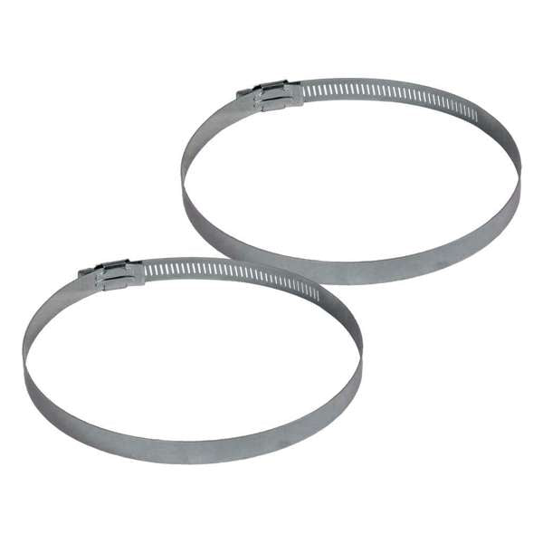 Deflecto Metal Worm Drive Duct Clamp 100mm - 2 Pack