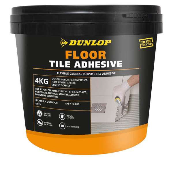 Dunlop Floor Tile Adhesive 4kg